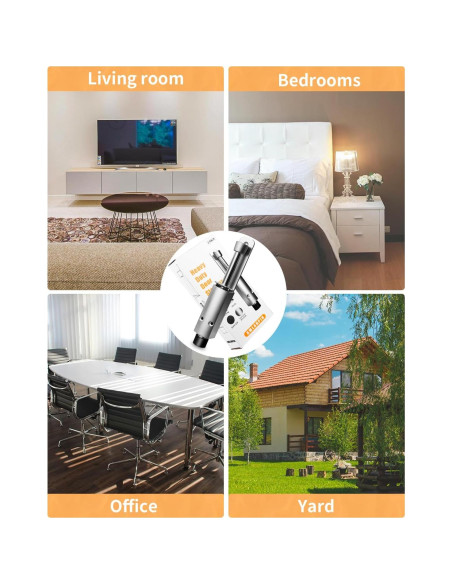 Tope de puerta Amlanpin pesado plateado 0.54 kg para exterior