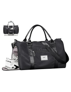 Bolsa de Deporte FIORETTO para Mujeres Negra con Compartimentos