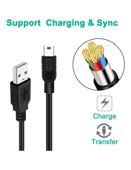 Cable de Carga PS3 SCOVEE 3m Mini USB para Controlador