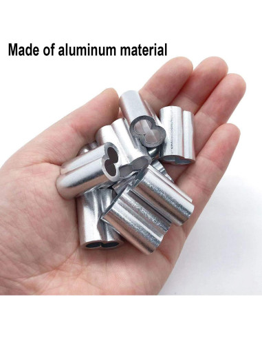 30 Manguitos de Aluminio para Crimpado de Cable 6 mm Luckkyme