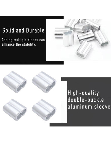 30 Manguitos de Aluminio para Crimpado de Cable 6 mm Luckkyme