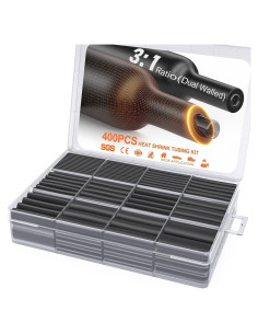 Kit de Tubos Termocontraíbles Eventronic 400 Piezas 3:1 Negro
