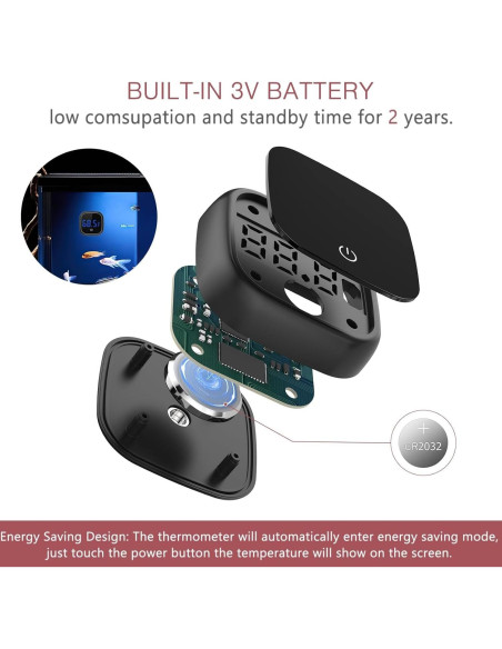 Termómetro Digital para Acuario LOFICOPER con Pantalla LED
