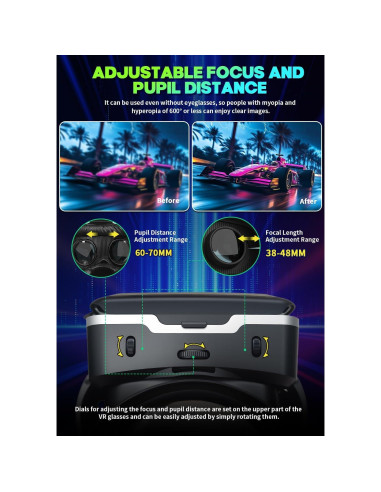 Auriculares VR CoCerKet VR-G15, 1080P, 120 Ángulo, Ergonomía