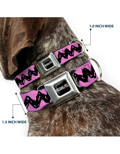 Collar para Perros Peanuts Buckle-Down 24.1-33 cm Rosa