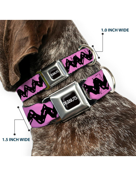 Collar para Perros Peanuts Buckle-Down 24.1-33 cm Rosa