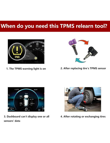 Herramienta TPMS EL-50449 para Ford Lincoln Mercury - Reinicio y Programación