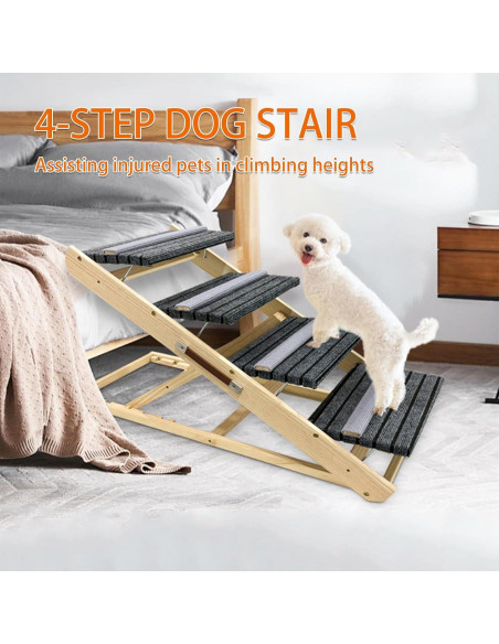 Escalera y Rampa para Mascotas FANUPSON Plegable 5 Niveles