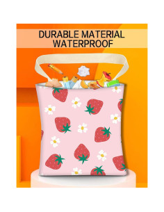 Basurero de Auto Colgante ANKVRP Rosa Fresa Resistente al Agua 2