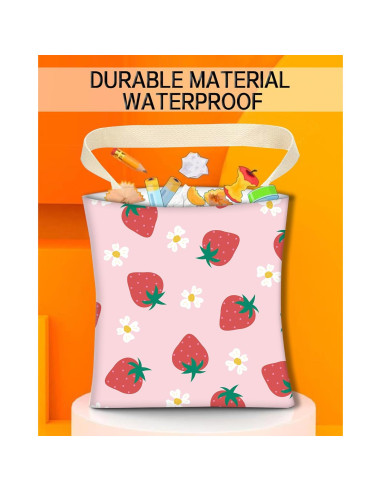 Basurero de Auto Colgante ANKVRP Rosa Fresa Resistente al Agua