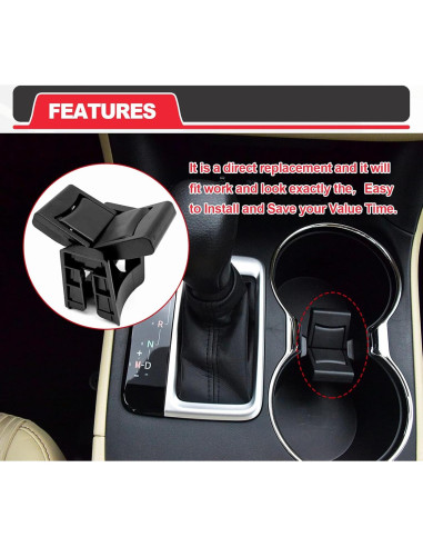 Divisor de Inserción para Portavasos Pleoos Toyota Highlander 2014-2019