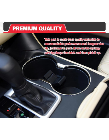 Divisor de Inserción para Portavasos Pleoos Toyota Highlander 2014-2019