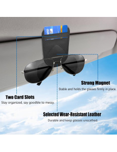 Soporte para Gafas y Tarjetero Magnético Herrontown Negro 2