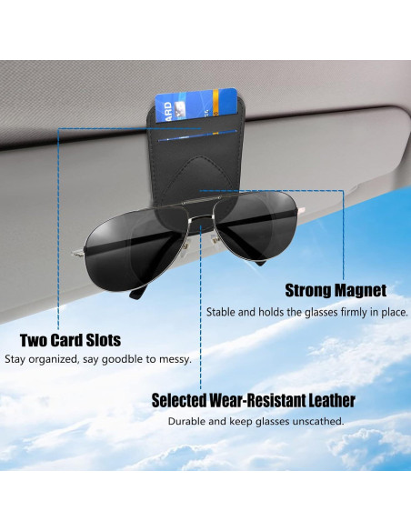 Soporte para Gafas y Tarjetero Magnético Herrontown Negro