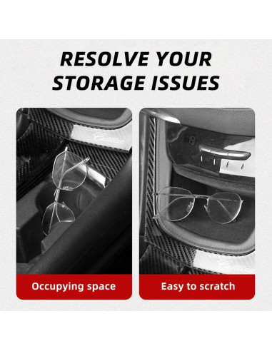 Soporte de Gafas de Sol para Coche Couslcd Negro 10x5 cm