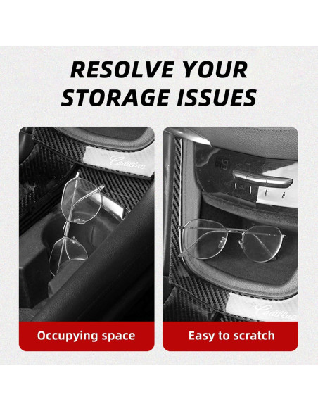 Soporte de Gafas de Sol para Coche Couslcd Negro 10x5 cm