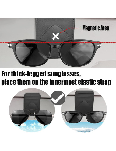 Soporte para Gafas y Tarjetero Magnético Herrontown Negro