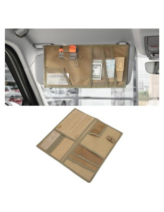 Organizador de Visera Solar TNAIYH Caqui 35.6x34.8cm