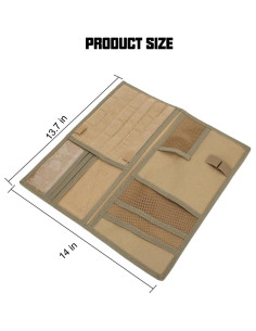 Organizador de Visera Solar TNAIYH Caqui 35.6x34.8cm 2