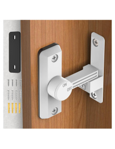 Cerradura Deslizante de Granero YogePote Blanca 15.2x7.6cm