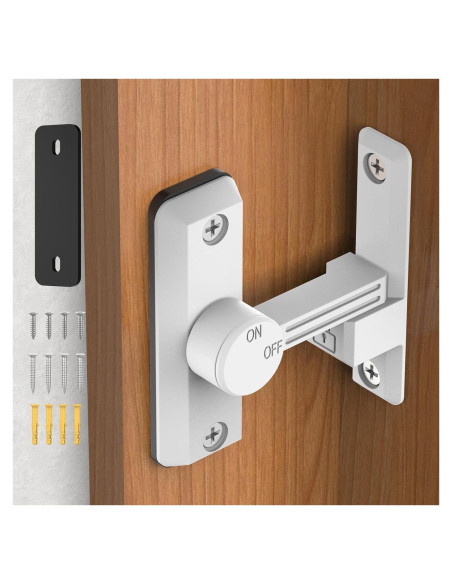 Cerradura Deslizante de Granero YogePote Blanca 15.2x7.6cm