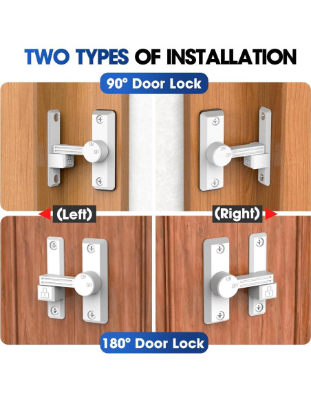 Cerradura Deslizante de Granero YogePote Blanca 15.2x7.6cm