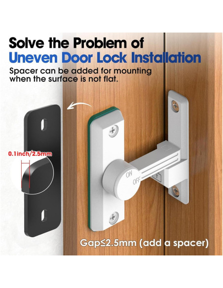 Cerradura Deslizante de Granero YogePote Blanca 15.2x7.6cm