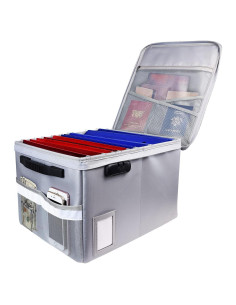 Caja de Documentos a Prueba de Fuego Aobteeny 40.9x32.8x27.9cm