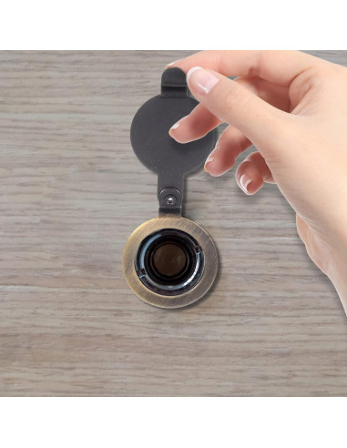 Cubierta de Privacidad para Mirilla de Puerta Cobre 2 Pcs