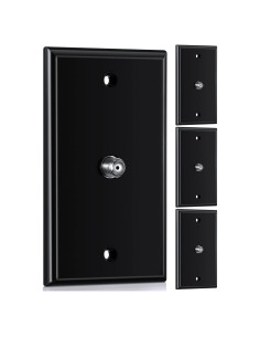 Placas de Pared Coaxiales Weewooday 4 Piezas 1 Puerto ABS