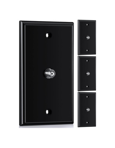 Placas de Pared Coaxiales Weewooday 4 Piezas 1 Puerto ABS