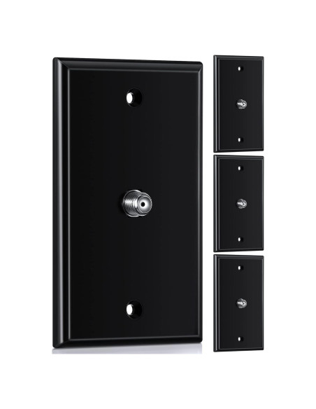 Placas de Pared Coaxiales Weewooday 4 Piezas 1 Puerto ABS