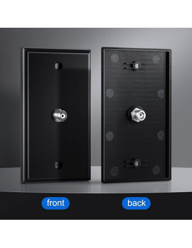 Placas de Pared Coaxiales Weewooday 4 Piezas 1 Puerto ABS