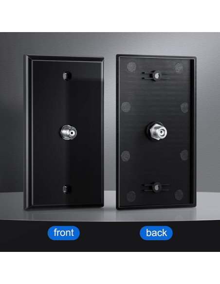 Placas de Pared Coaxiales Weewooday 4 Piezas 1 Puerto ABS