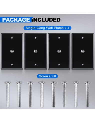 Placas de Pared Coaxiales Weewooday 4 Piezas 1 Puerto ABS
