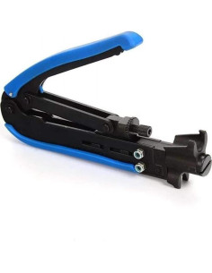 Kit Crimpadora Coaxial Gaobige RG6 RG59 RG11 con 30 Conectores 2