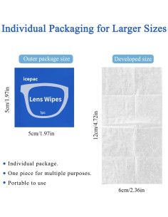 Toallitas Limpiadoras IcePac 320 Unidades para Gafas 2