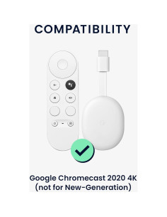 Funda de Control Remoto kwmobile para Google Chromecast 2020 4K - Negro 2