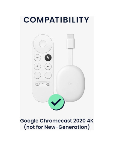Funda de Control Remoto kwmobile para Google Chromecast 2020 4K - Negro