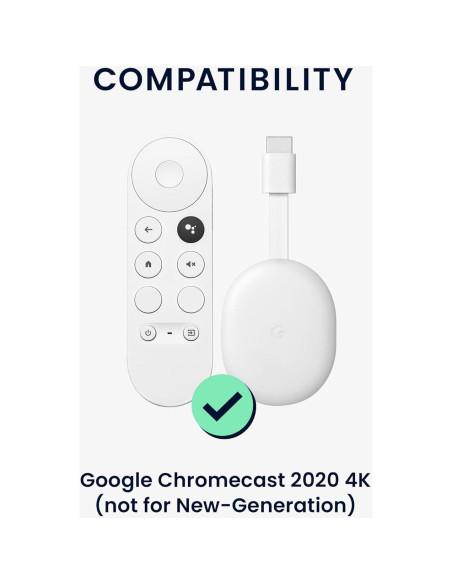 Funda de Control Remoto kwmobile para Google Chromecast 2020 4K - Negro