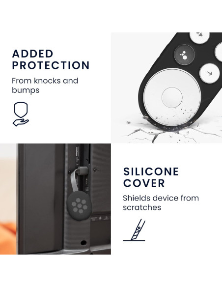 Funda de Control Remoto kwmobile para Google Chromecast 2020 4K - Negro