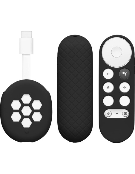 Funda de Control Remoto kwmobile para Google Chromecast 2020 4K - Negro