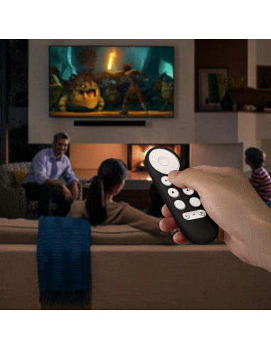 Funda de Control Remoto kwmobile para Google Chromecast 2020 4K - Negro