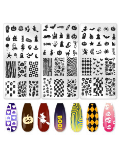 Kit de Estampado de Uñas Halloween Beinkmake 3 Piezas