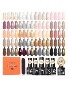 Kit de Esmalte de Uñas en Gel PEACECOLOR 26 Pcs 20 Colores Otoño