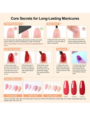 Kit de Esmalte de Uñas en Gel PEACECOLOR 26 Pcs 20 Colores Otoño