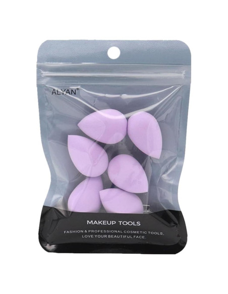 Conjunto de 6 Esponjas de Maquillaje Mini Moradas SquarezhenBo