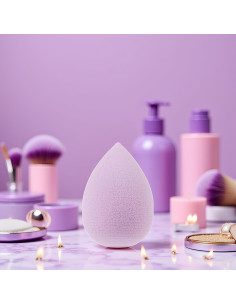 Conjunto de 6 Esponjas de Maquillaje Mini Moradas SquarezhenBo 2