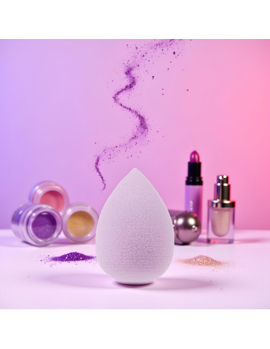 Conjunto de 6 Esponjas de Maquillaje Mini Moradas SquarezhenBo