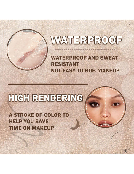 Kit de Tinte para Cejas LJYBoBin - 4 Piezas a Prueba de Agua